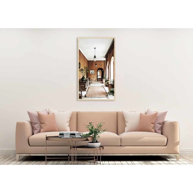 Wandkraft Wandkraft Travel Stories 019 - Sfeervol kunstwerk op Forex met houten lijst