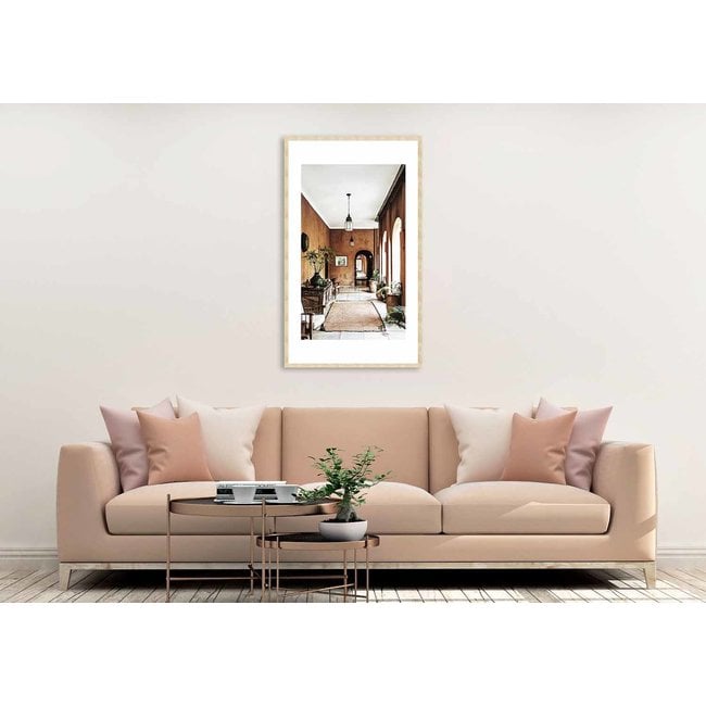 Wandkraft Wandkraft Travel Stories 019 - Sfeervol kunstwerk op Forex met houten lijst