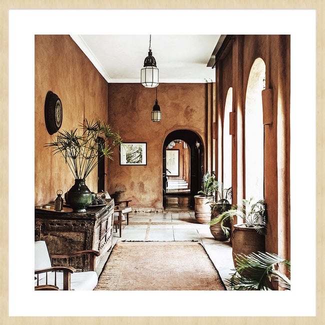 Wandkraft Wandkraft Travel Stories 019 - Sfeervol kunstwerk op Forex met houten lijst