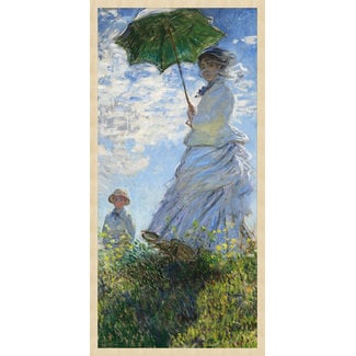 Wandkraft Woman with a Parasol – Madame Monet and Her Son door Claude Monet