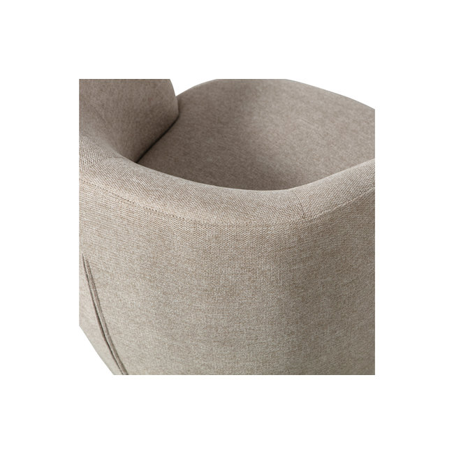 Woood Serra Draaifauteuil Geweven Stof Zand