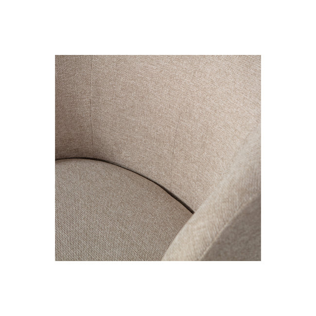 Woood Serra Draaifauteuil Geweven Stof Zand