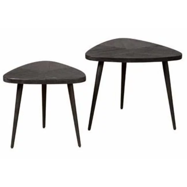 Tower Living Salontafel set van 2 Viola triangle 60/50 – zwart