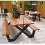 Woood Tablo Outdoor Picknicktafel Naturel Met X-poot Metaal [fsc]