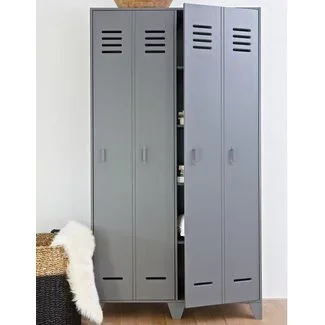 Woood Stijn Hoog 2drs Lockerkast Steel Grey [fsc]