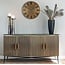 Richmond Interiors  Dressoir Ironville 4-deuren - Goud met Zwart Marmer