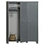Woood Dennis 3-deurs Kast Grenen Steel Grey Geborsteld [fsc]