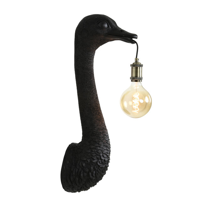 Light en Living Wandlamp Struisvogel van Light & Living - Goud of Zwart - 2 Maten