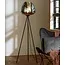 Light en Living Vloerlamp Ø42x146 cm MAYSON mat  zwart+glas smoke