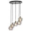 Light en Living Hanglamp 5L Ø61x66 cm RAKEL antiek  brons+smoke