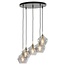 Light en Living Hanglamp RAKEL 5-lichts Ø61x66 cm Antiek Brons & Smoke