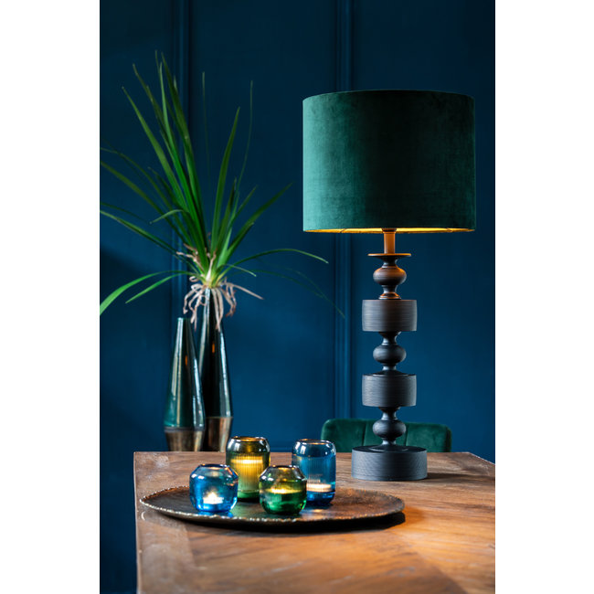 Light en Living Cilinder Lampenkap Velours Dutch Green - Diverse Maten