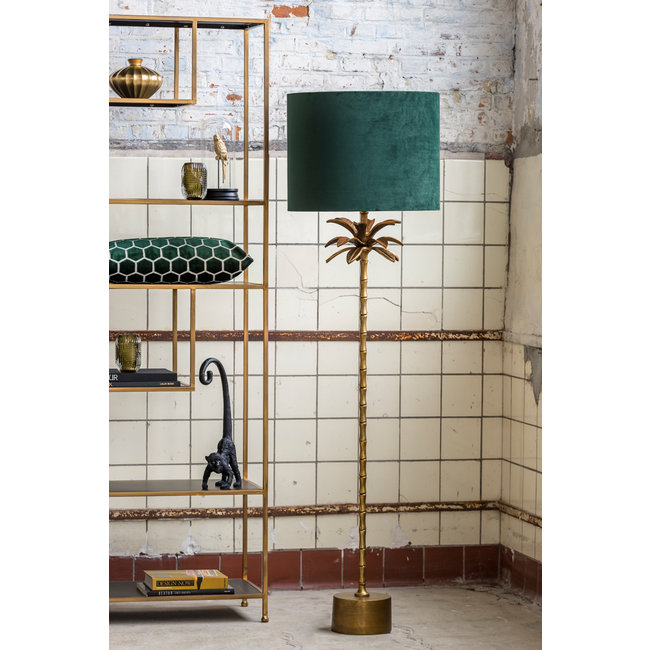 Light en Living Cilinder Lampenkap Velours Dutch Green - Diverse Maten