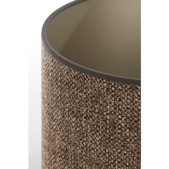 Light en Living Kap cilinder SAVERNA  donker bruin - diverse afmetingen