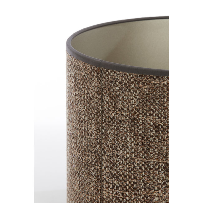 Light en Living Kap cilinder SAVERNA  donker bruin - diverse afmetingen