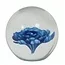 Light en Living Ornament Ø8,5x8,5 cm FLOWER glas blauw
