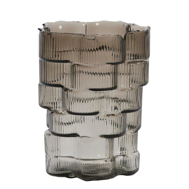 Light en Living Vaas Ø17x22 cm DOURO smoke glas