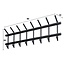 WoonStijl Garderobe 8 haaks breed ronde buis