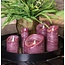 PTMD LED Licht Kaars rustiek bordeaux met beweegbare vlam S