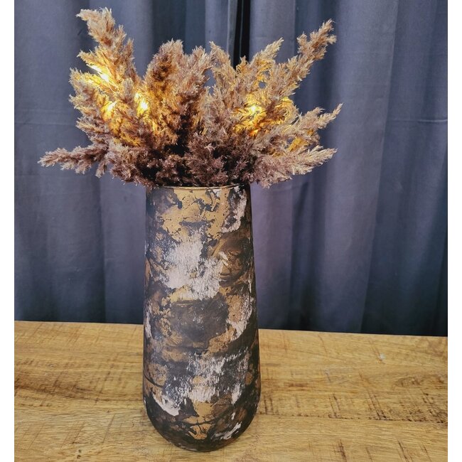 Countryfield Astilbe boeket met LED verlichting donkerbruin