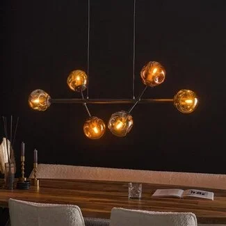 WoonStijl Hanglamp 6L molecule mix glass