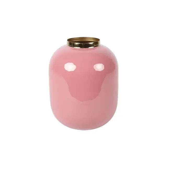 Countryfield Vaas Madras oud roze - Sfeervolle woondecoratie in maat S of L