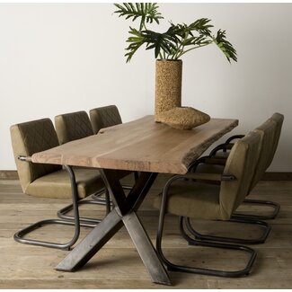 Tower Living Eettafel Yunta Acacia Y poot - Div. afmetingen
