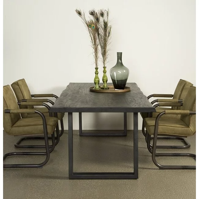 Tower Living Eettafel  Ultimo Live edge blank of zwart - diverse afmetingen