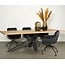 Tower Living Eettafel Sovana Live edge blank of zwart - diverse afmetingen