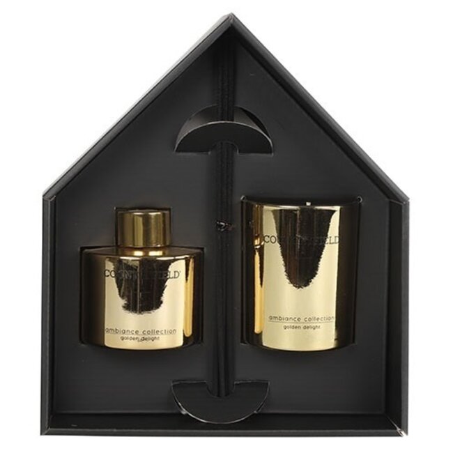 Countryfield Golden Delight Gift box - Geurstokjes & Geurkaars Goud