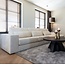 Richmond Interiors  Bank Felix 2.5 seats + lounge rechts rond white chenille (Bergen 900 white chenille)