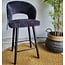 Richmond Interiors  Counterstoel Savoy black chenille - Showroommodel