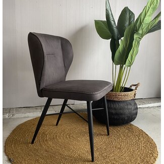 WoonMax Eettafelstoel Beauty Zorro - Cognac, Antraciet en Groen