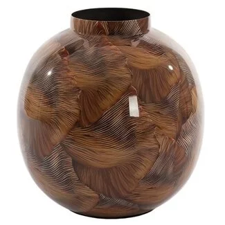 Light en Living Vaas deco Ø26x27 cm MILOS bruin-licht bruin