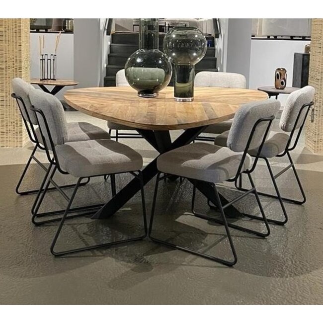 Tower Living Eettafel Trivero 150x150 Mango Naturel