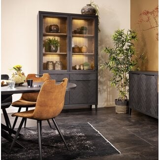 WoonMax Vitrinekast Gamma Old Piano - 2 glazen deuren