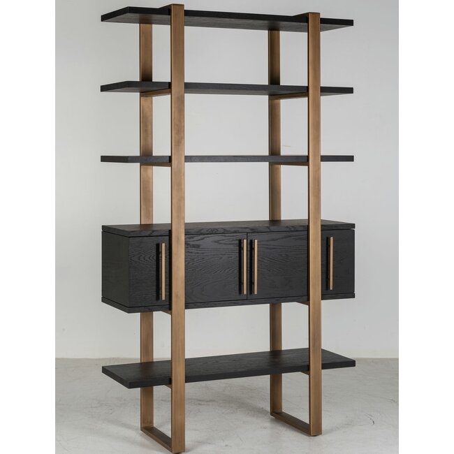 Richmond Interiors  Wandkast Cambon 4-deuren 4-planken (Dark coffee)