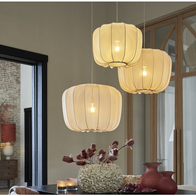 Light en Living Hanglamp PLUMERIA Ø50x37,5 cm - Zand - Light & Living
