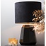 Light en Living Lampenkap cilinder VELOURS zwart-taupe - diverse maten