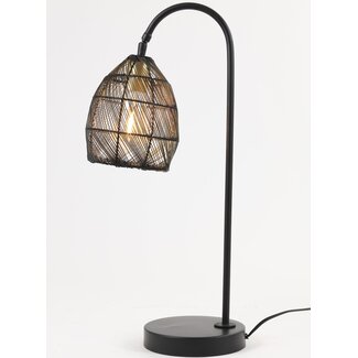 Light en Living Tafellamp Meya Mat Zwart & Goud