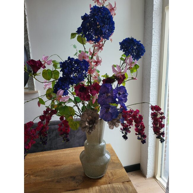 Light en Living Vaas TROSMU van glas in grijs-groen
