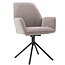 Tower Living Eettafelstoel Amaro Swivel draaistoel Nature 120 beige / grijs