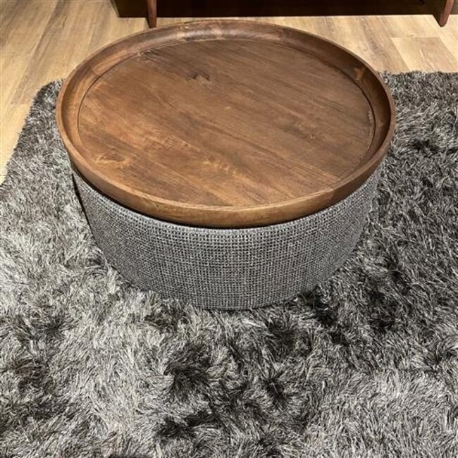 Tower Living Hocker Ossana - stof Yoko 6 met dienblad Ø 80