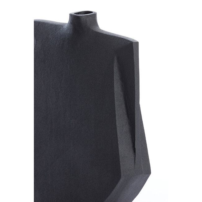 Light en Living Vaas deco 27,5x7x32,5 cm MAKAHA mat zwart