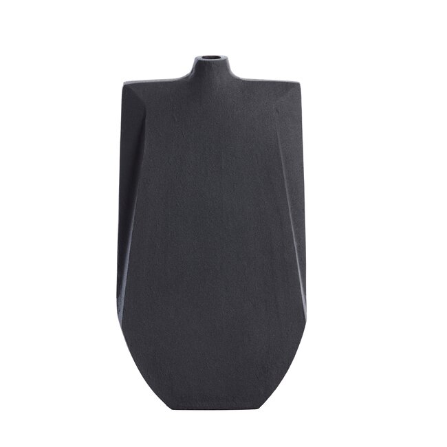 Light en Living Vaas deco 21x7,5x41 cm MAKAHA mat zwart