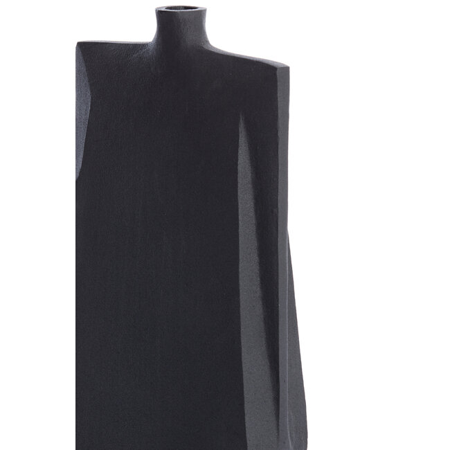 Light en Living Vaas deco 21x7,5x41 cm MAKAHA mat zwart