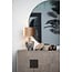 Light en Living Lampvoet Ø25x35 cm MYLES smoke glas+antiek brons