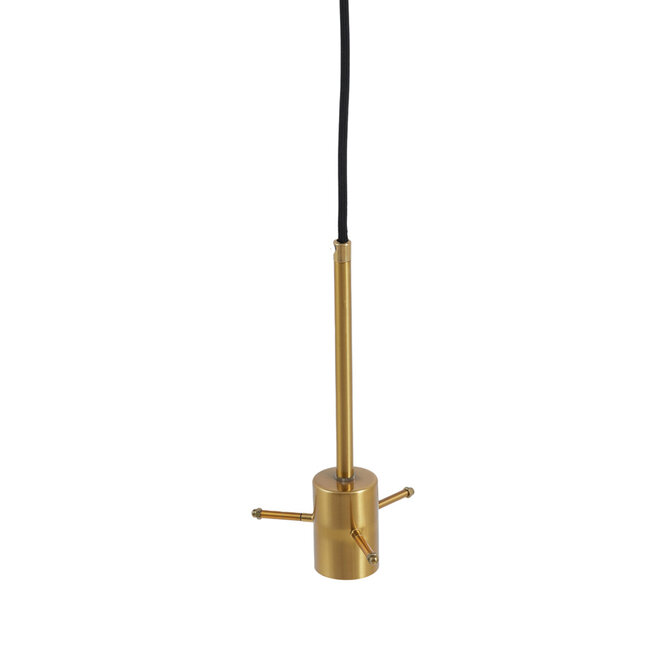 Light en Living Hanglamp Ø35x43 cm MYLES smoke glas+antiek brons