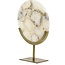Light en Living Ornament op voet 25x11x35 cm GOUYA wit agaat en antiek brons