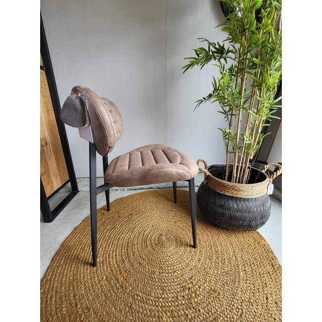 WoonMax Eettafelstoel Rikki Zorro - Antraciet, Sand of Taupe